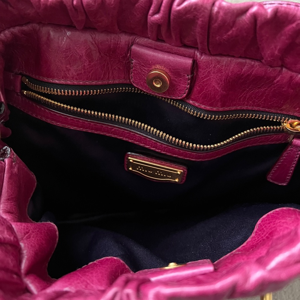 Vintage Miu Miu Vitello Shine Top Handle Satchel - Picture 3 of 9